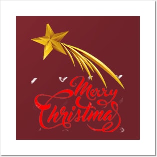 Merry cristmas art design. Posters and Art